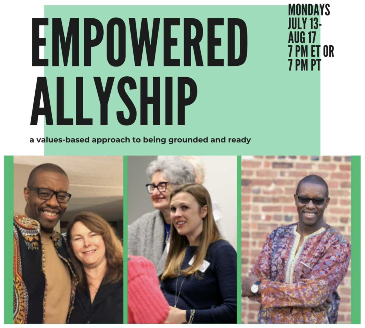 Compassionate Warrior Online Bootcamp: Equipping Anti-Racism Allies–July 13 Cohort